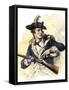 Continental Soldier Loading His Musket, American Revolution-null-Framed Stretched Canvas