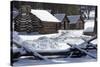 Continental Soldiers’ Cabins Reconstructed at the Valley Forge Winter Camp, Pennsylvania-null-Stretched Canvas