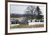 Continental Soldiers' Cabins Reconstructed at the Valley Forge Winter Camp, Pennsylvania-null-Framed Giclee Print