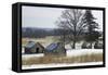 Continental Soldiers' Cabins Reconstructed at the Valley Forge Winter Camp, Pennsylvania-null-Framed Stretched Canvas