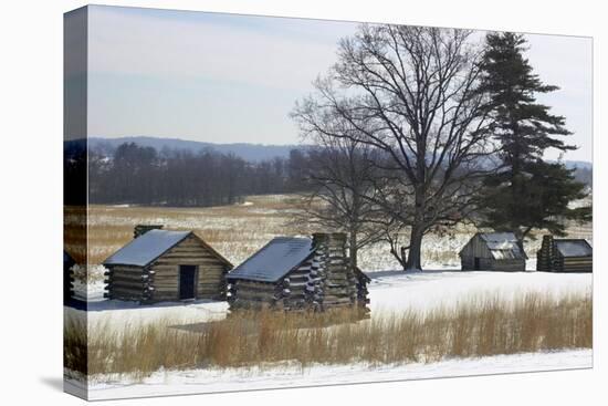 Continental Soldiers' Cabins Reconstructed at the Valley Forge Winter Camp, Pennsylvania-null-Stretched Canvas