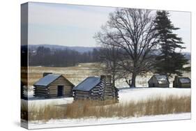 Continental Soldiers' Cabins Reconstructed at the Valley Forge Winter Camp, Pennsylvania-null-Stretched Canvas