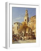 Continental Street Scene-Jacques Carabain-Framed Giclee Print