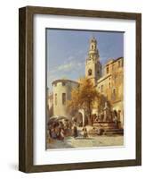 Continental Street Scene-Jacques Carabain-Framed Giclee Print