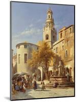 Continental Street Scene-Jacques Carabain-Mounted Giclee Print
