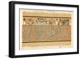 Continuation of Funeral Procession, Priests Officiate Before a Table of Offerings-E.a. Wallis Budge-Framed Art Print