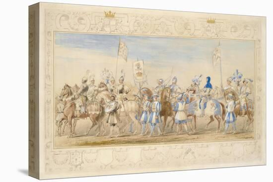 Continuation of the Retinue of the Marquis of Waterford, Knight of the Dragon and Viscount…-James Henry Nixon-Stretched Canvas