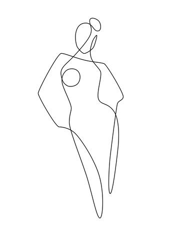 'Continuous Line Female' Giclee Print - Explicit Design | AllPosters.com