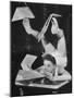 Contortionist Assembling a Dymaxion Map-Wallace Kirkland-Mounted Photographic Print