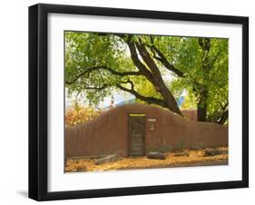 Contoured Adobe Wall, Santa Fe, New Mexico-Tom Haseltine-Framed Photographic Print