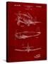 Contra Propeller Low Wing Airplane Patent-Cole Borders-Stretched Canvas