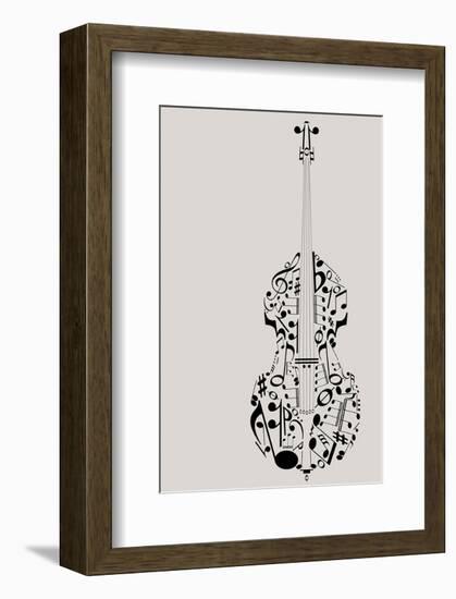 Contrabass of Musical Symbols-null-Framed Art Print