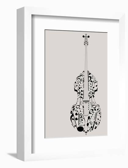 Contrabass of Musical Symbols-null-Framed Art Print