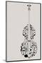 Contrabass of Musical Symbols-null-Mounted Art Print