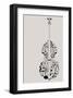 Contrabass of Musical Symbols-null-Framed Art Print