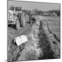 Contractors Setting Explosives in a Trench in Firbeck, Near Rotherham, 1962-Michael Walters-Mounted Photographic Print