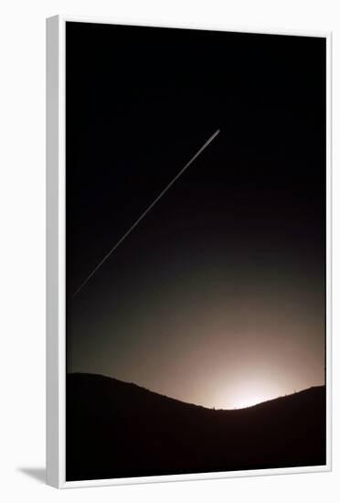 Contrail at Dusk-null-Framed Photographic Print