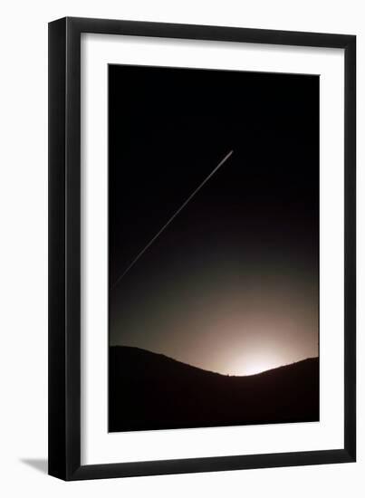 Contrail at Dusk-null-Framed Photographic Print