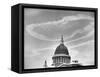 Contrails over St. Paul's Dome-null-Framed Stretched Canvas