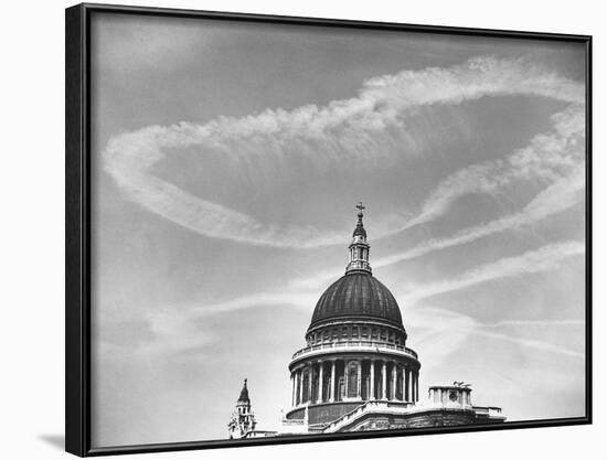 Contrails over St. Paul's Dome-null-Framed Photographic Print