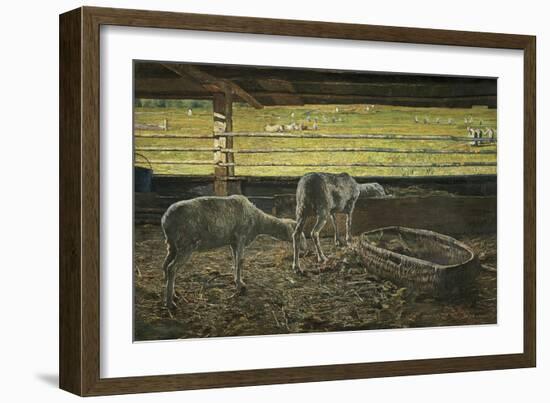 Contrast of Light, 1887-Giovanni Segantini-Framed Giclee Print