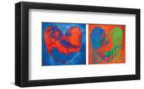 Contrasted Hearts-Carmine Thorner-Framed Art Print