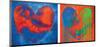 Contrasted Hearts-Carmine Thorner-Mounted Art Print