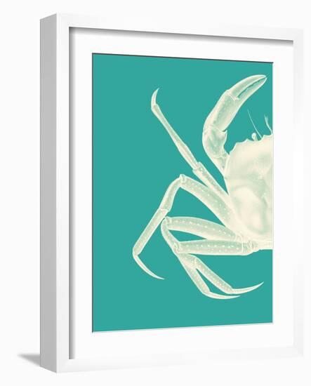 Contrasting Crab in Turquoise b-Fab Funky-Framed Art Print