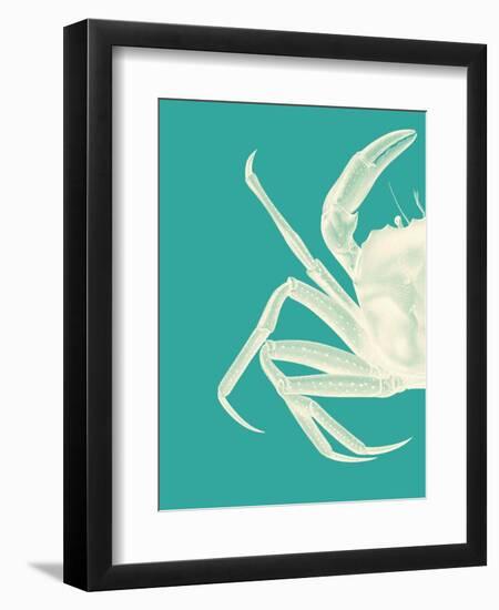 Contrasting Crab in Turquoise b-Fab Funky-Framed Art Print