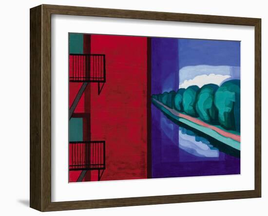 Contrasts (Two Spaces). 1934-Oscar Florianus Bluemner-Framed Giclee Print