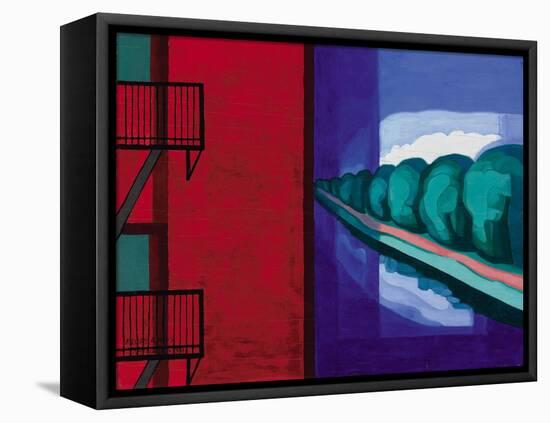 Contrasts (Two Spaces). 1934-Oscar Florianus Bluemner-Framed Stretched Canvas