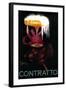 Contratto Vintage Poster - Europe-Lantern Press-Framed Art Print