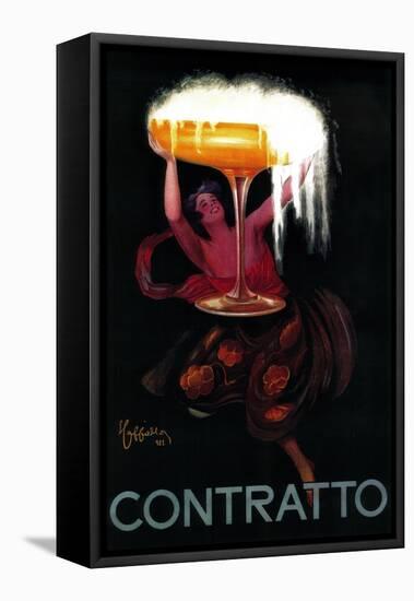 Contratto Vintage Poster - Europe-Lantern Press-Framed Stretched Canvas