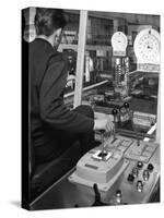 Control Cabin at Brightside Foundry, Sheffield, South Yorkshire, 1963-Michael Walters-Stretched Canvas