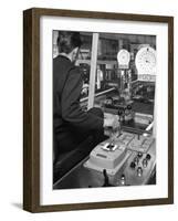 Control Cabin at Brightside Foundry, Sheffield, South Yorkshire, 1963-Michael Walters-Framed Photographic Print