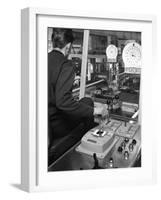 Control Cabin at Brightside Foundry, Sheffield, South Yorkshire, 1963-Michael Walters-Framed Photographic Print