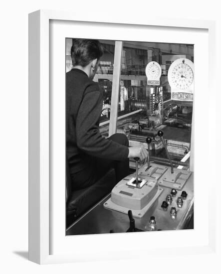 Control Cabin at Brightside Foundry, Sheffield, South Yorkshire, 1963-Michael Walters-Framed Photographic Print