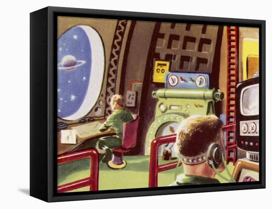 Control Cabin of a Space Rocket-null-Framed Stretched Canvas