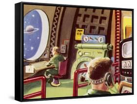 Control Cabin of a Space Rocket-null-Framed Stretched Canvas