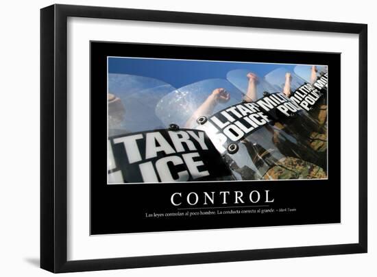 Control. Cita Inspiradora Y Póster Motivacional-null-Framed Photographic Print