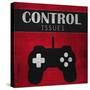 Control Issues Red-Denise Brown-Stretched Canvas