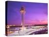 Control tower at O'Hare Airport, Chicago, Illinois, USA-Alan Klehr-Stretched Canvas