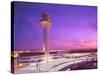 Control tower at O'Hare Airport, Chicago, Illinois, USA-Alan Klehr-Stretched Canvas