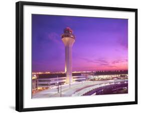 Control tower at O'Hare Airport, Chicago, Illinois, USA-Alan Klehr-Framed Photographic Print