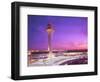 Control tower at O'Hare Airport, Chicago, Illinois, USA-Alan Klehr-Framed Photographic Print