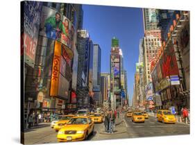 Controlled Chaos Times Square, New York City-AJ Messier-Stretched Canvas