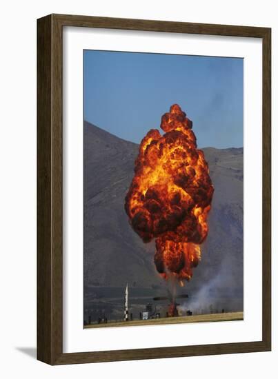 Controlled Explosions, Warbirds over Wanaka Airshow, South Island, New Zealand-David Wall-Framed Photographic Print