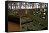 Controls in a Power Station-Nathan Wright-Framed Stretched Canvas