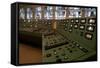 Controls in a Power Station-Nathan Wright-Framed Stretched Canvas