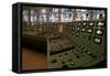 Controls in a Power Station-Nathan Wright-Framed Stretched Canvas